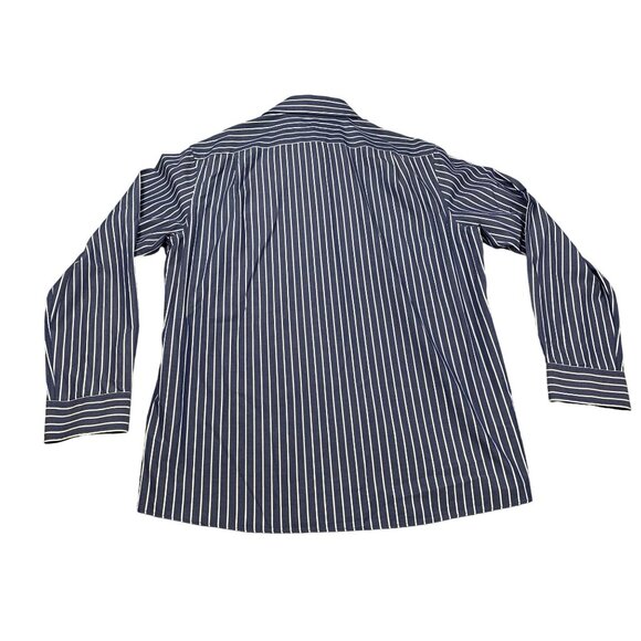 Tommy Hilfiger Slim Fit Men's 17 1/2 34-35 Striped Button Down Dress Shirt - Picture 2 of 8